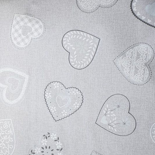 Tovaglia cerata impermeabile, dimensione 140x220 cm, fantasia cuori