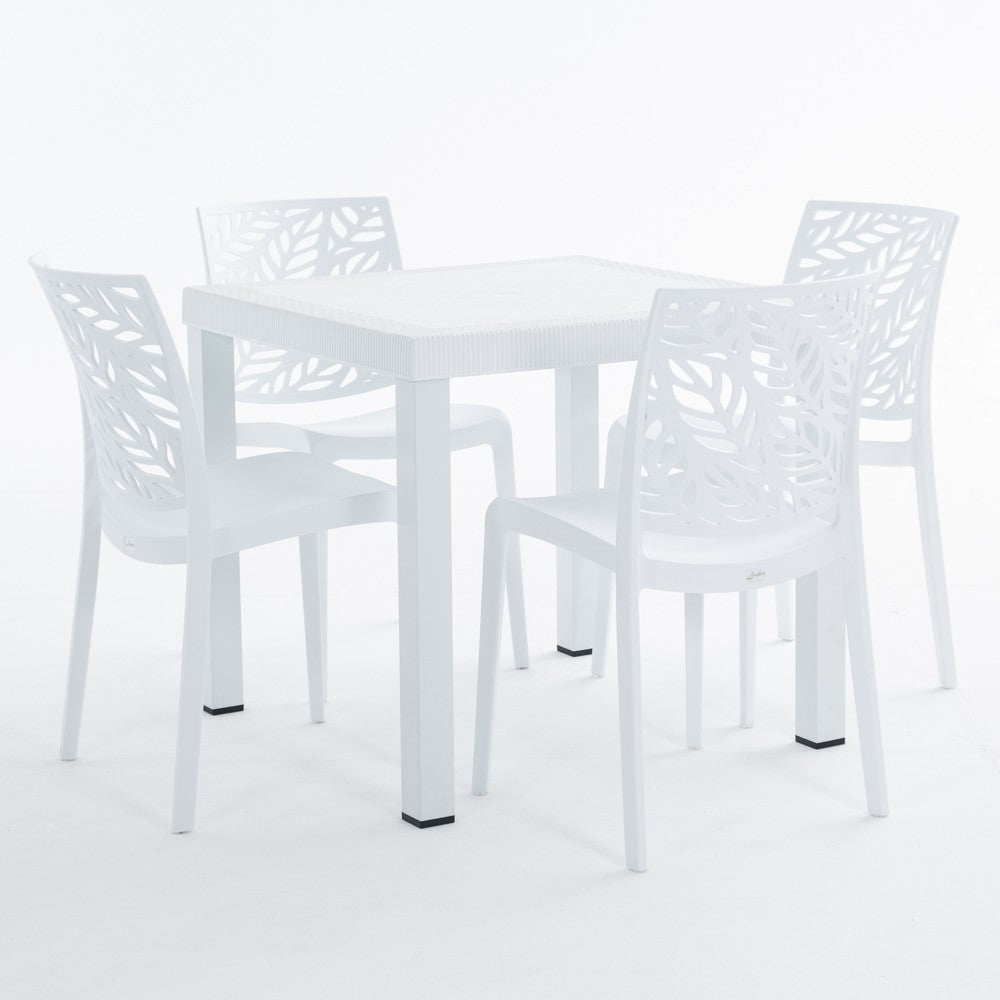 Raul – tavolo in alluminio e polipropilene effetto rattan