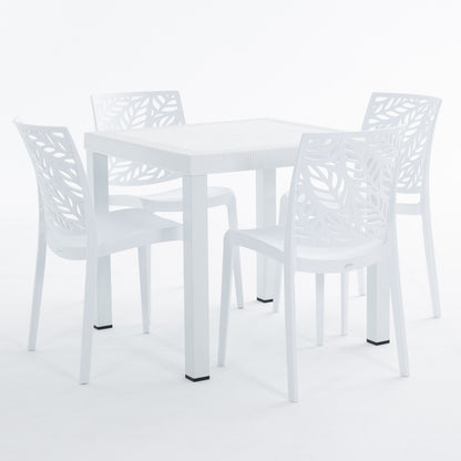 Raul – tavolo in alluminio e polipropilene effetto rattan