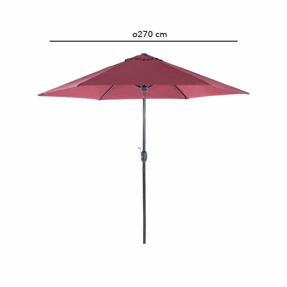 Levante – ombrellone esagonale da giardino 270 cm con manovella