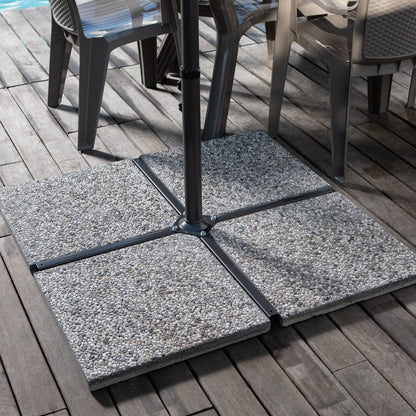 Bora – set 4 piastre in cemento per base ombrellone a braccio