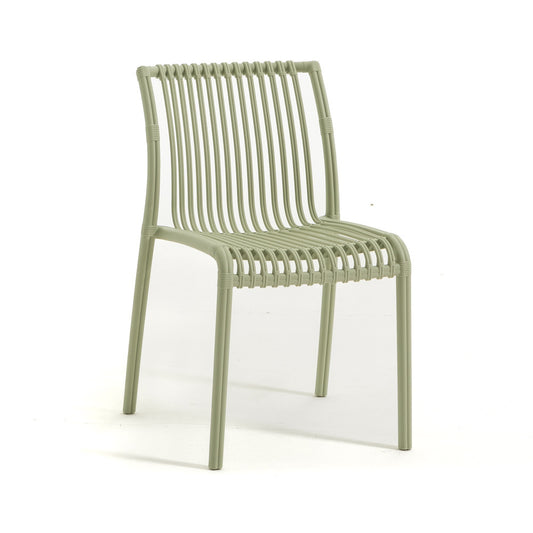 Olimpia – sedia in polipropilene effetto bamboo per giardino