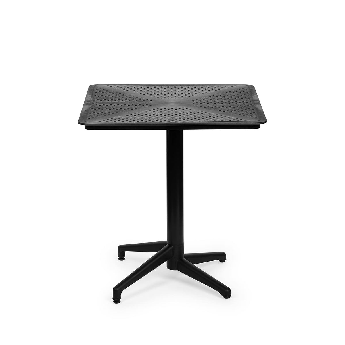 Tom – tavolo pieghevole in alluminio e polipropilene, colore antracite, dimensione 70x70 cm