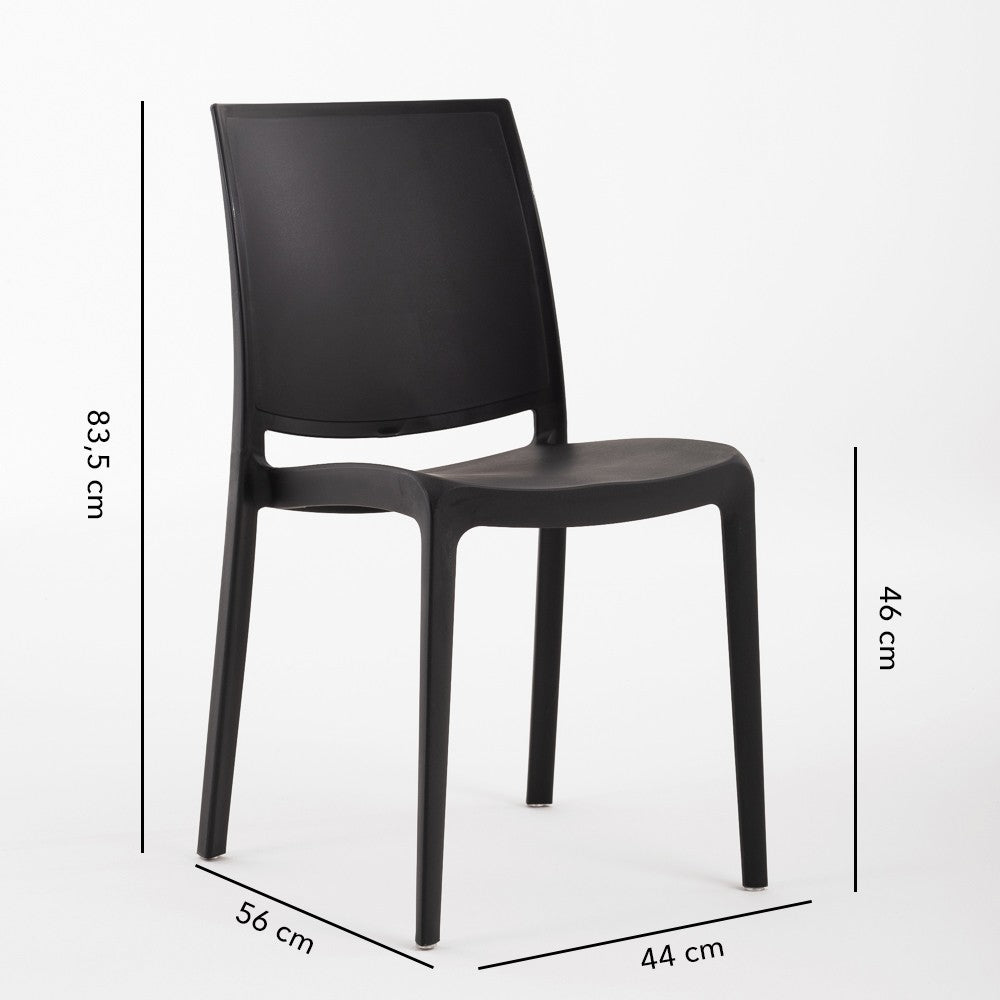 Carmen – sedia in polipropilene dal design lineare