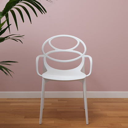 Charlotte – sedia in resina monoblocco con braccioli