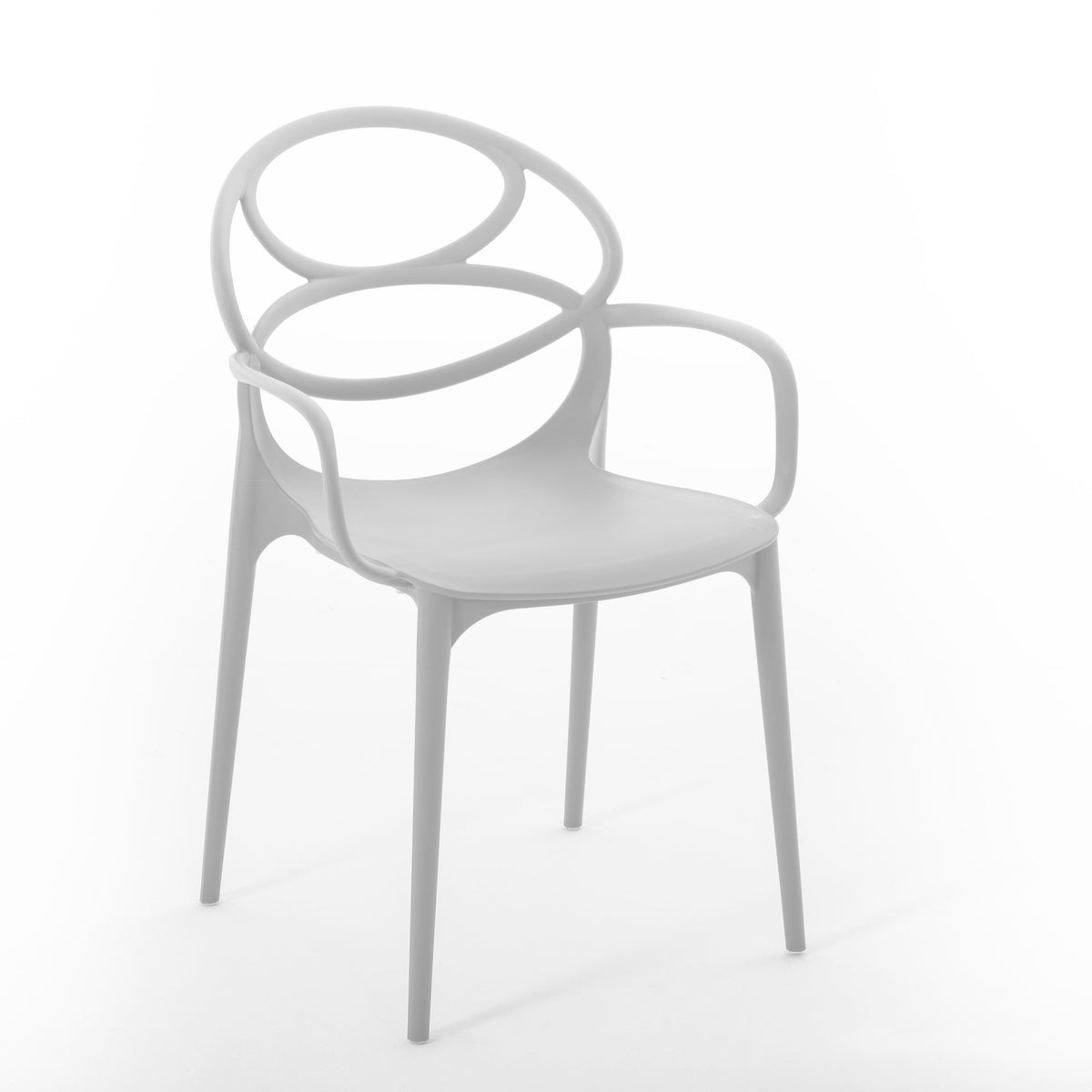 Charlotte – sedia in resina monoblocco con braccioli