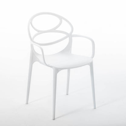 Charlotte – sedia in resina monoblocco con braccioli