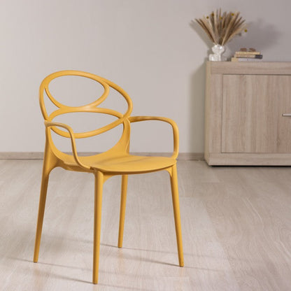 Charlotte – sedia in resina monoblocco con braccioli