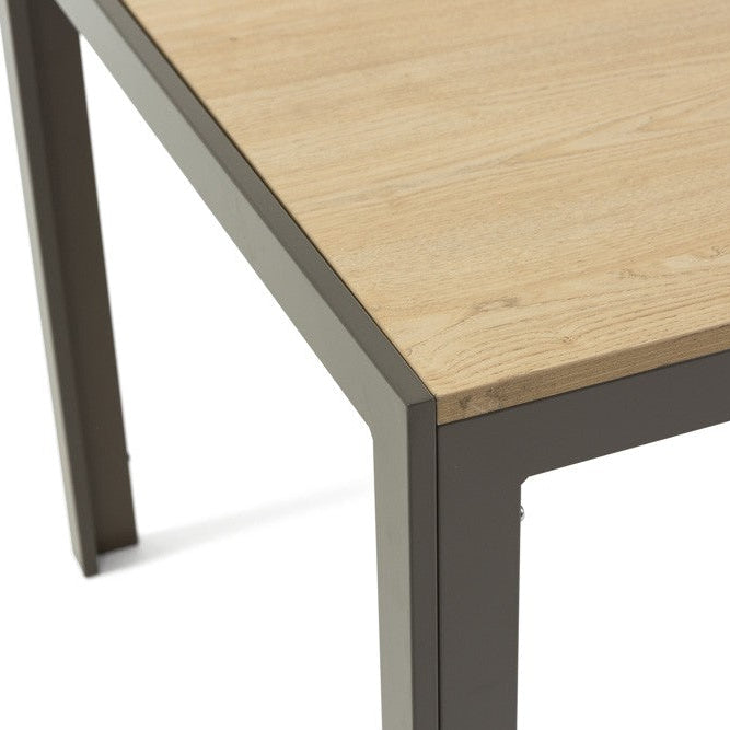 Noah – tavolo in MDF effetto legno e struttura alluminio