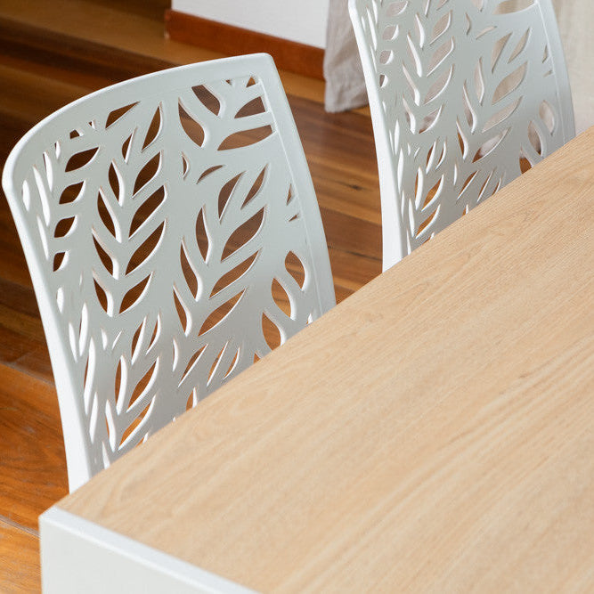 Noah – tavolo in MDF effetto legno e struttura alluminio
