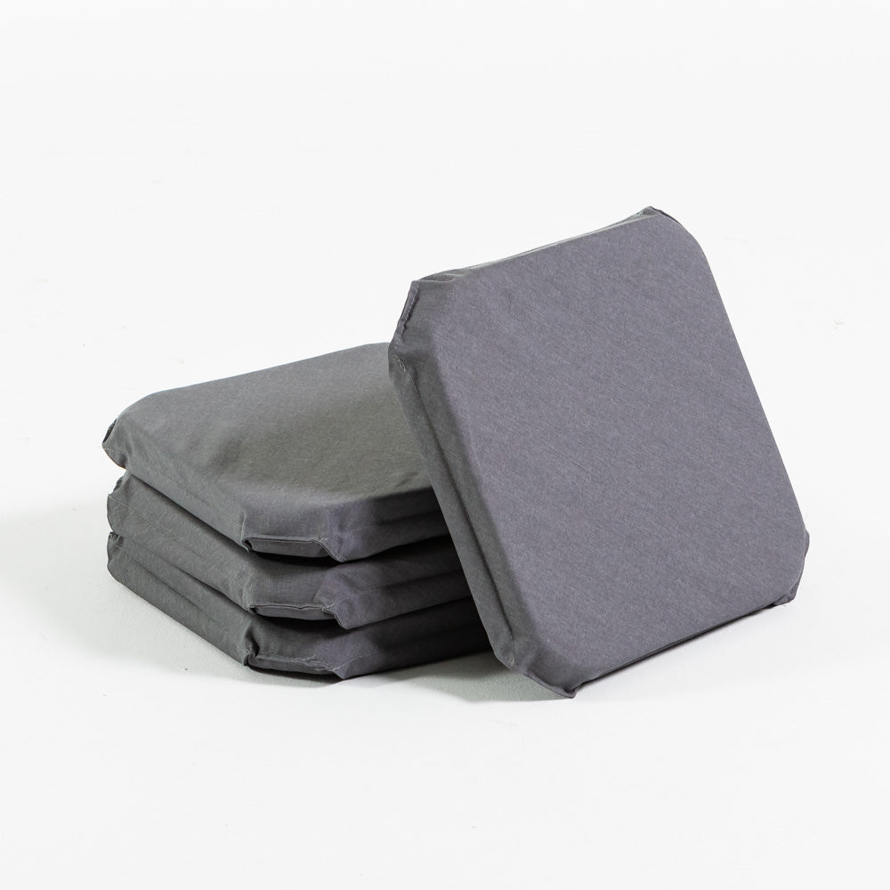 Cuscini per sedie da cucina e sala da pranzo con velcro, colore grigio