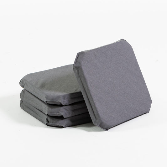 Cuscini per sedie da cucina e sala da pranzo con velcro, colore grigio