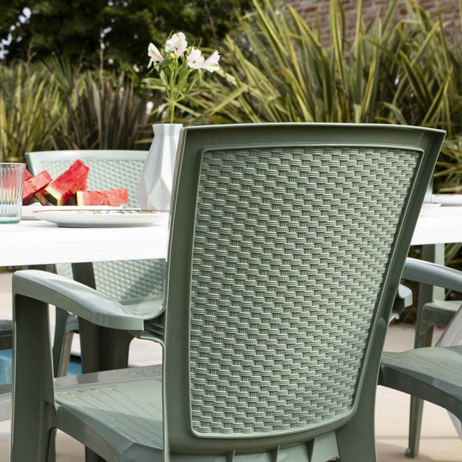 Samuel & Diana set da giardino con tavolo 200x95 cm e 6 sedie