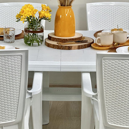 Samuel & Diana set da giardino con tavolo 200x95 cm e 6 sedie