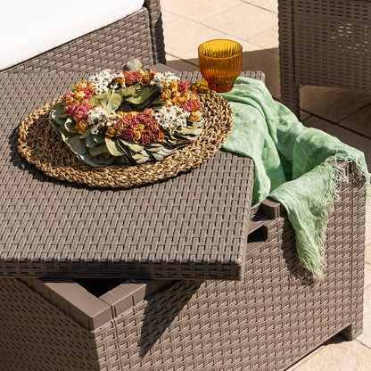 Tropea – set da giardino con divano 2 posti e tavolino contenitore