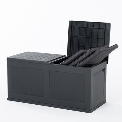 Tok – baule da esterno 300 litri effetto striato con 2 ante