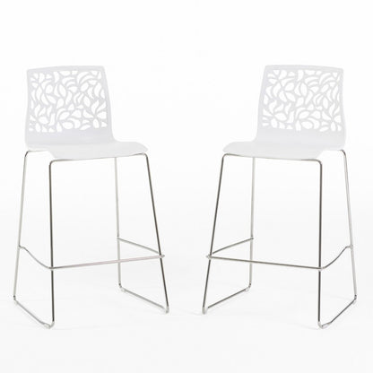 Anna XL – sgabello da cucina moderno in polipropilene, colore bianco