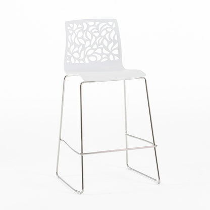 Anna XL – sgabello da cucina moderno in polipropilene, colore bianco