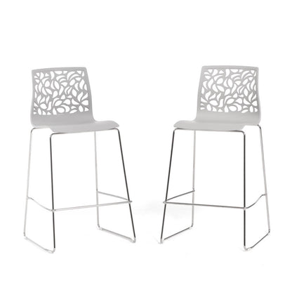 Anna XL – sgabello da cucina moderno in polipropilene, colore grigio chiaro
