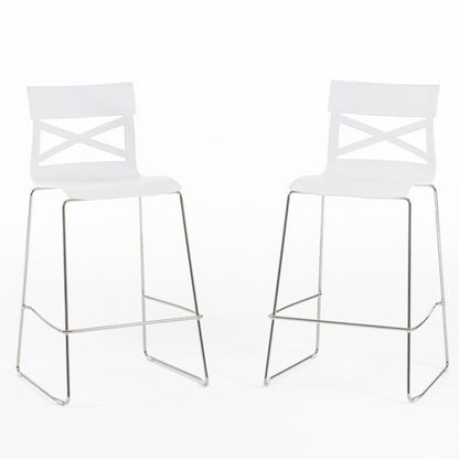 Martina XL – sgabello da cucina per isola e penisola, colore bianco