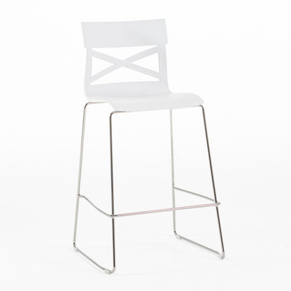 Martina XL – sgabello da cucina per isola e penisola, colore bianco