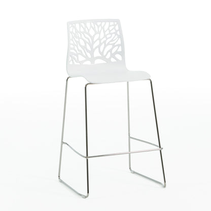 Sgabelli Flora, colore bianco