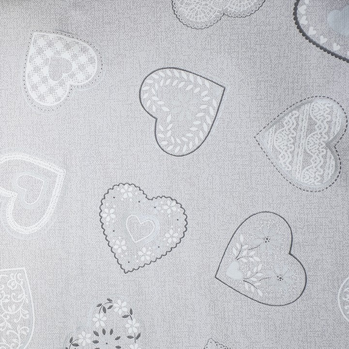 Tovaglia cerata impermeabile, dimensione 140x220 cm, fantasia cuori