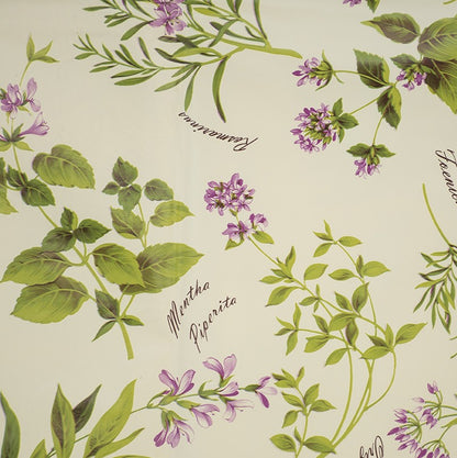 Tovaglia cerata impermeabile, dimensione 140x220 cm, fantasia erbolario