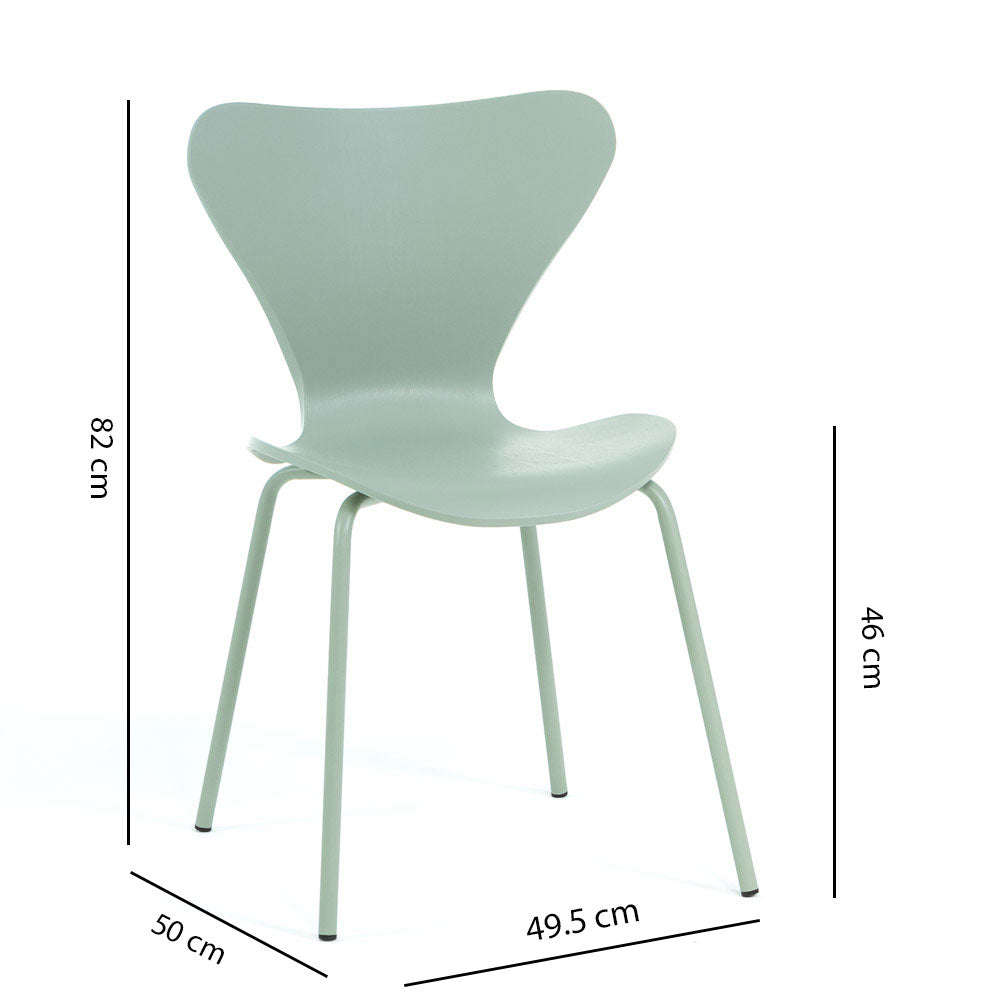 Nina – sedia in polipropilene con finitura effetto legno