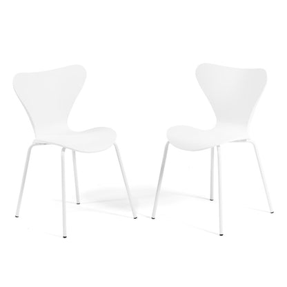 Nina – sedia in polipropilene con finitura effetto legno, colore bianco