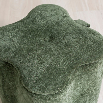 Lucky – pouf in velluto con micro glitter e maniglia laterale