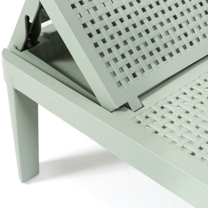 Baia – sdraio prendisole regolabile in polipropilene effetto rattan