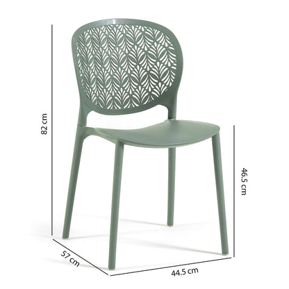 Lulù – sedia da esterno in polipropilene dal design decorativo