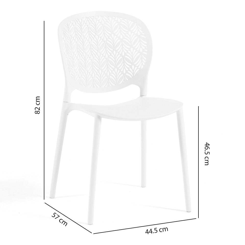Lulù – sedia da esterno in polipropilene dal design decorativo