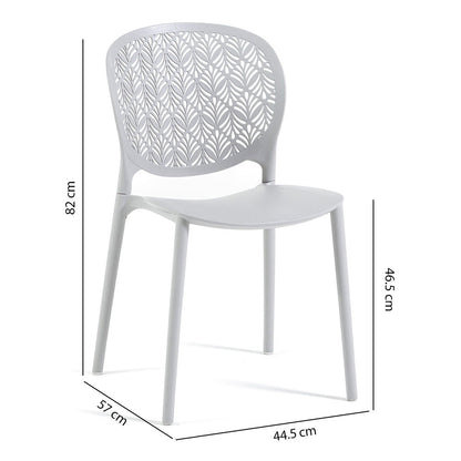 Lulù – sedia da esterno in polipropilene dal design decorativo