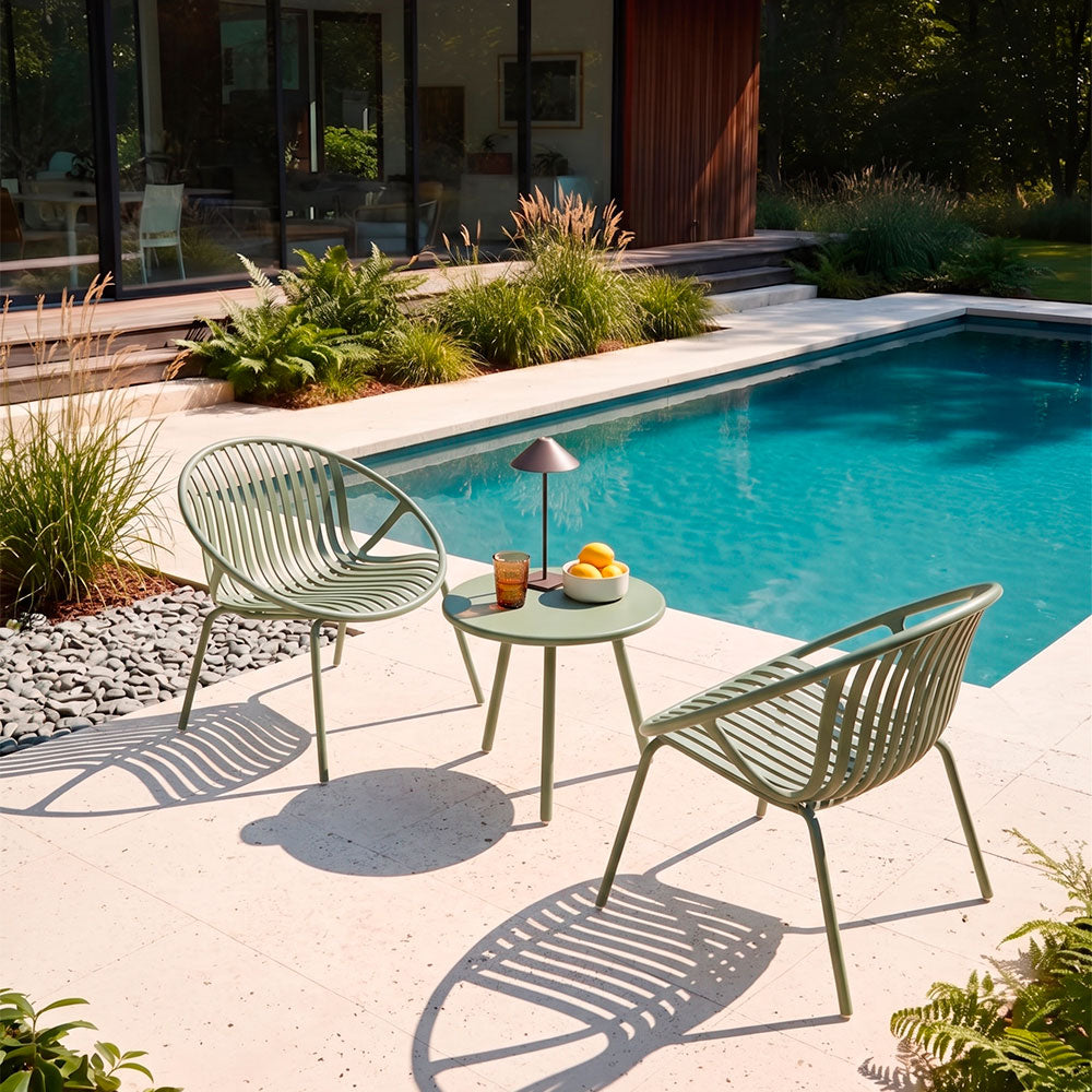 Tilde – set da giardino con 2 poltrone e tavolino Ø50 cm