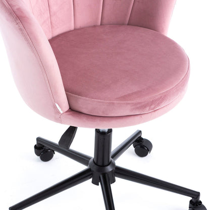 Polly – Poltroncina ufficio girevole in velluto con ruote