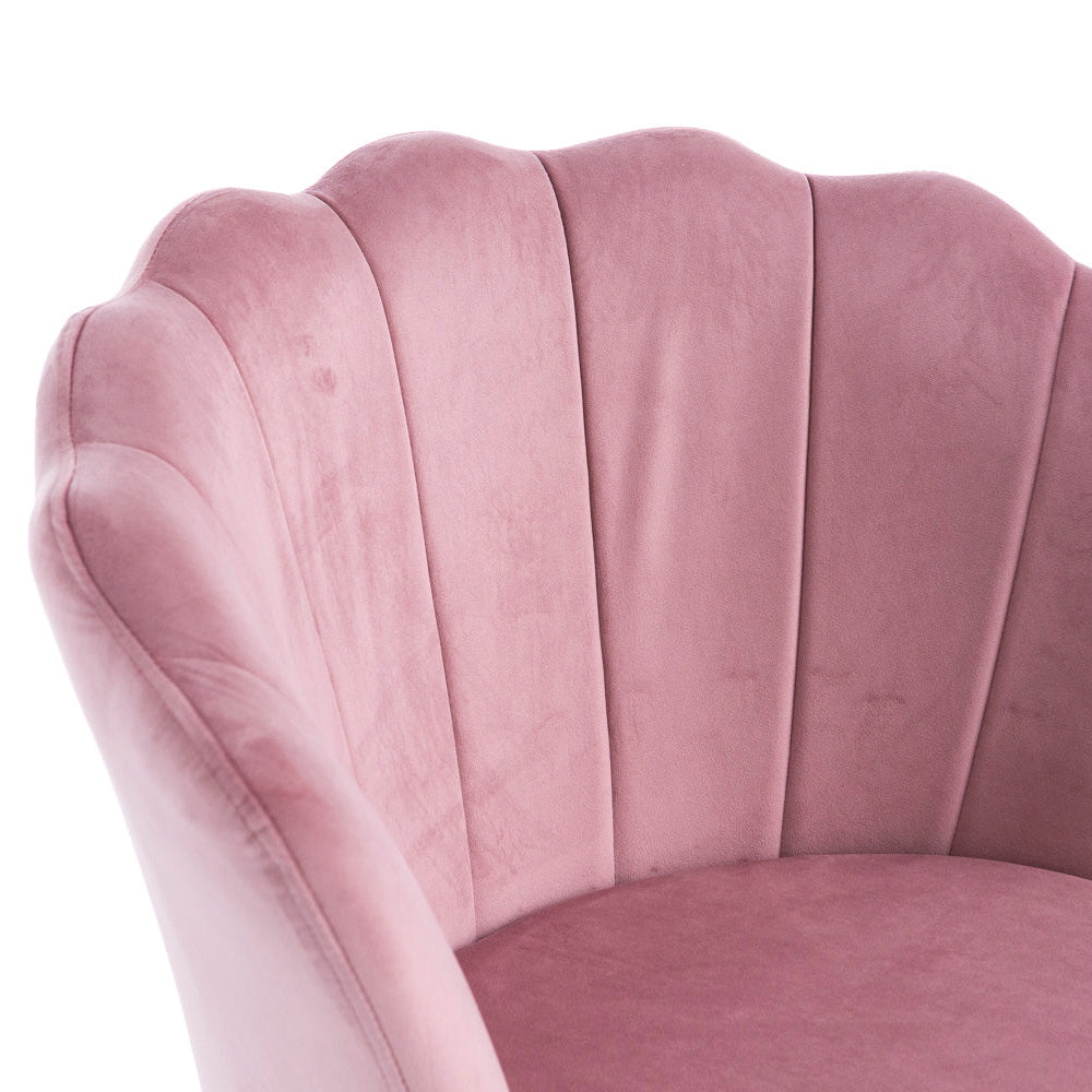 Polly – Poltroncina ufficio girevole in velluto con ruote