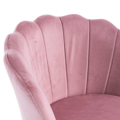 Polly – Poltroncina ufficio girevole in velluto con ruote