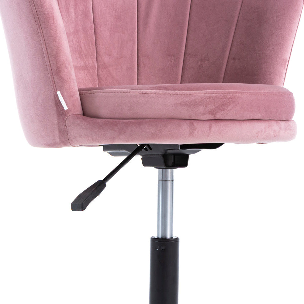 Polly – Poltroncina ufficio girevole in velluto con ruote