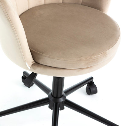 Polly – Poltroncina ufficio girevole in velluto con ruote