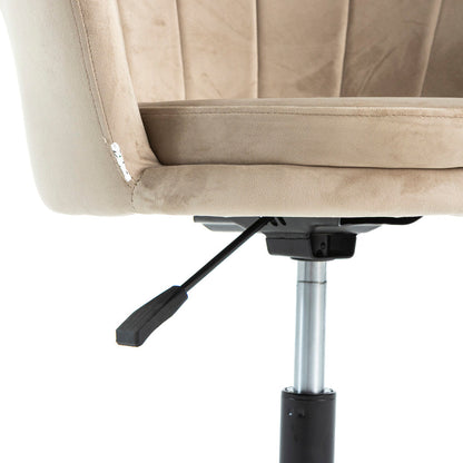 Polly – Poltroncina ufficio girevole in velluto con ruote