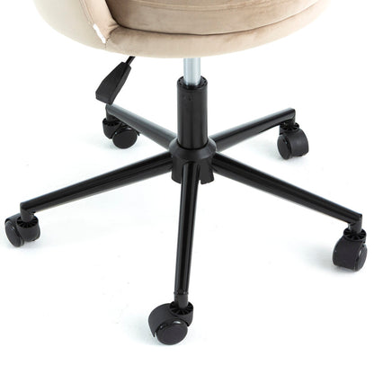 Polly – Poltroncina ufficio girevole in velluto con ruote
