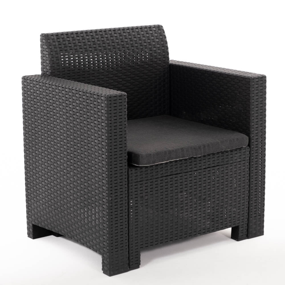 Salina – set relax da giardino in polipropilene effetto rattan