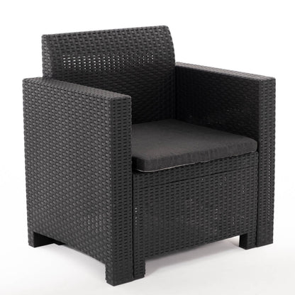 Salina – set relax da giardino in polipropilene effetto rattan