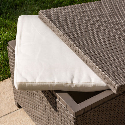 Salina – set relax da giardino in polipropilene effetto rattan