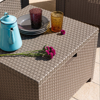 Salina – set relax da giardino in polipropilene effetto rattan