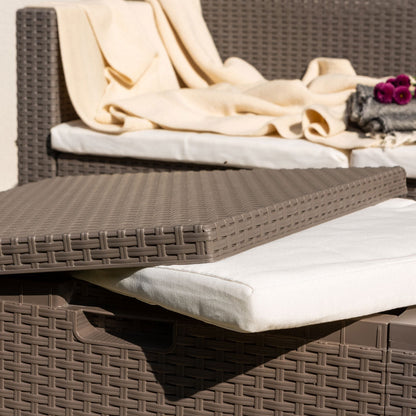 Salina – set relax da giardino in polipropilene effetto rattan