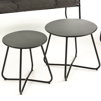 Linosa – set lounge da giardino in acciaio e tessuto