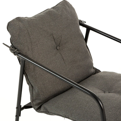 Linosa – set lounge da giardino in acciaio e tessuto